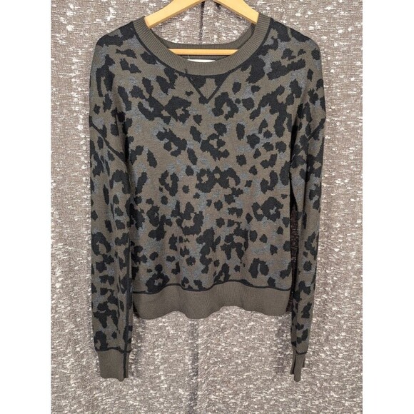 Anthropologie Ethan Sweater Leopard Animal Print Camo Pullover Women's XS - Picture 1 of 7